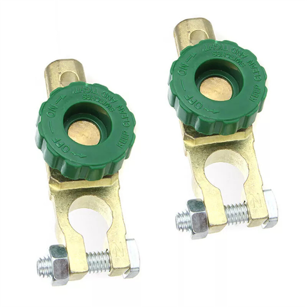 2Pcs Car Battery Switch Quick Cut-off Disconnect Master Link Terminal Kill Shut