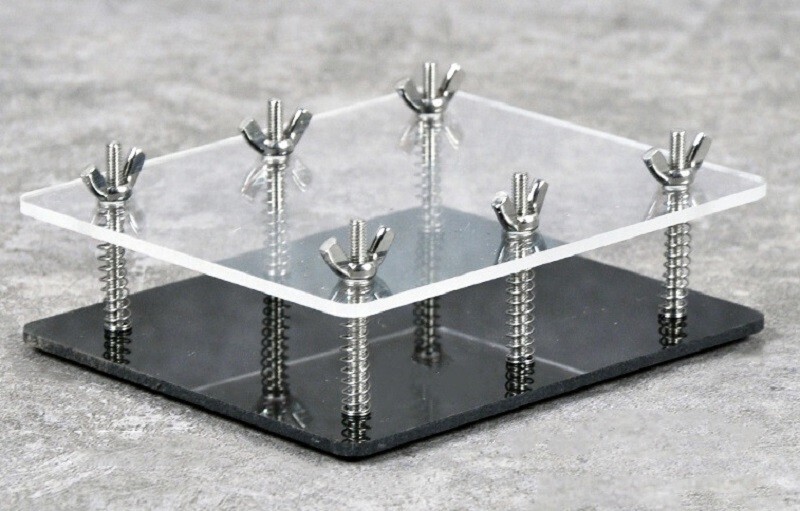 Black Acrylic Card Press - Stainless Steel Bend Corrector - Card Repair Tool