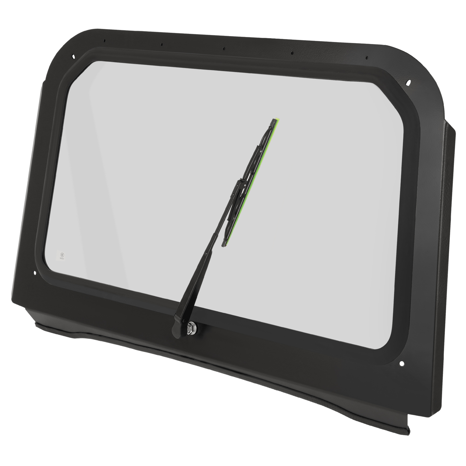 Clear Full Glass Windshield W/ Wiper Black For Polaris RZR 570 800 XP 900 08-14