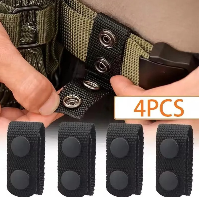 4pcs Tactical Belt Buckle Nylon Fixing Clip Outdoor Gear Strap Holder - NEW