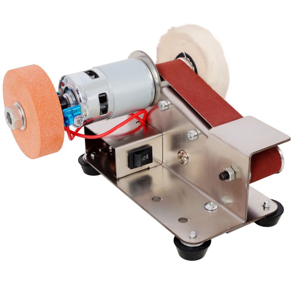 Adjustable 7-Speed Mini Belt Sander for Knife Making & Sharpening Kit