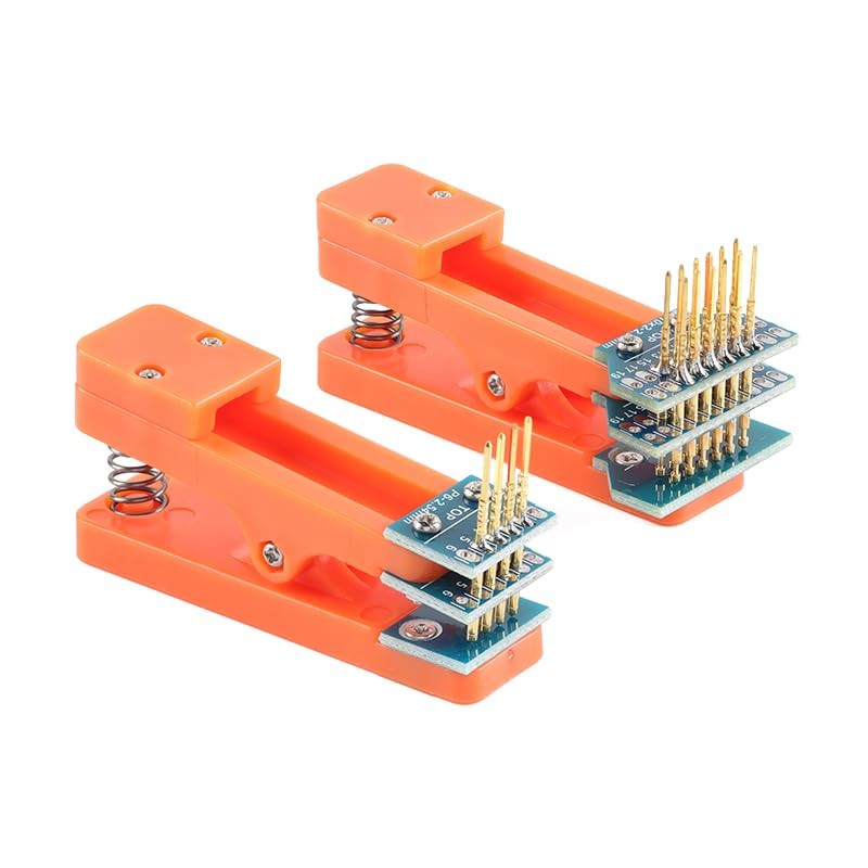 2Pcs 2.54mm 2x5Pin Double Row Test Clip, Burning Fixture, Programmer, Wire