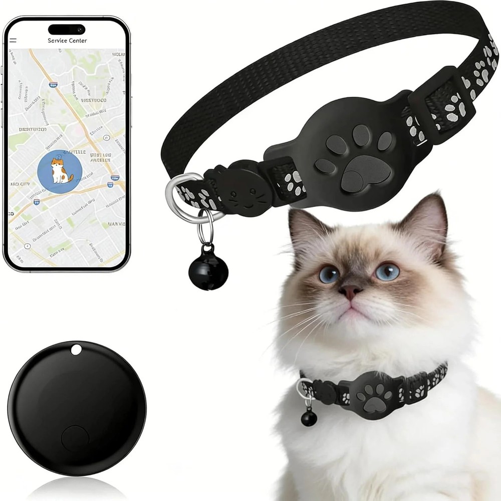 Pet Tracker,GPS Collar for Cats (Android Only) Smart tag,Waterproof Compatible w