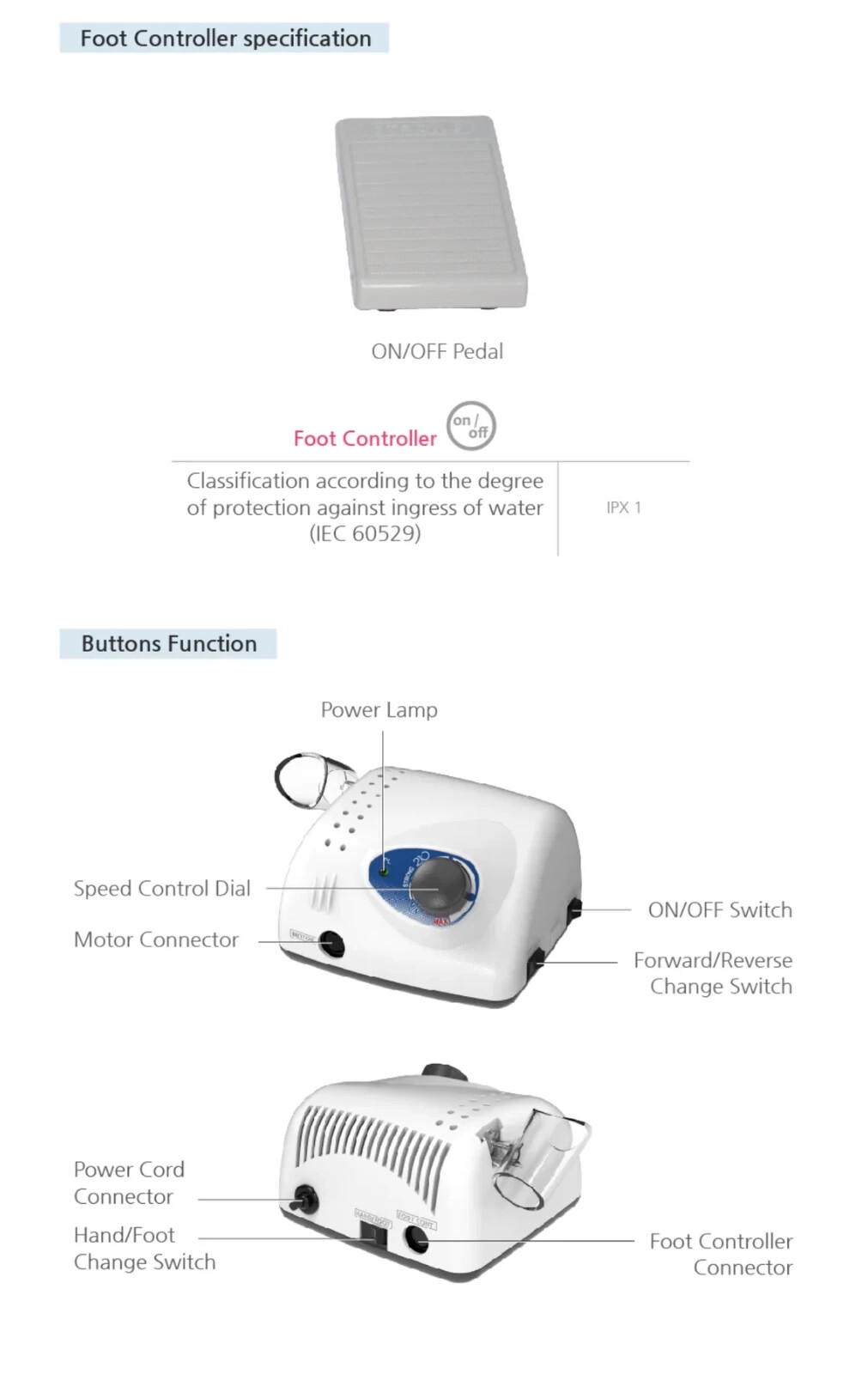 Professional Nail Drill Machine Strong 210/105L, Original, Made in Korea.