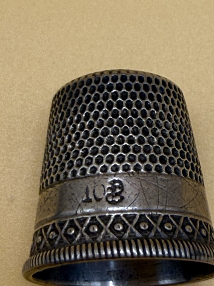 Vintage Sterling Silver Thimble, size 8”