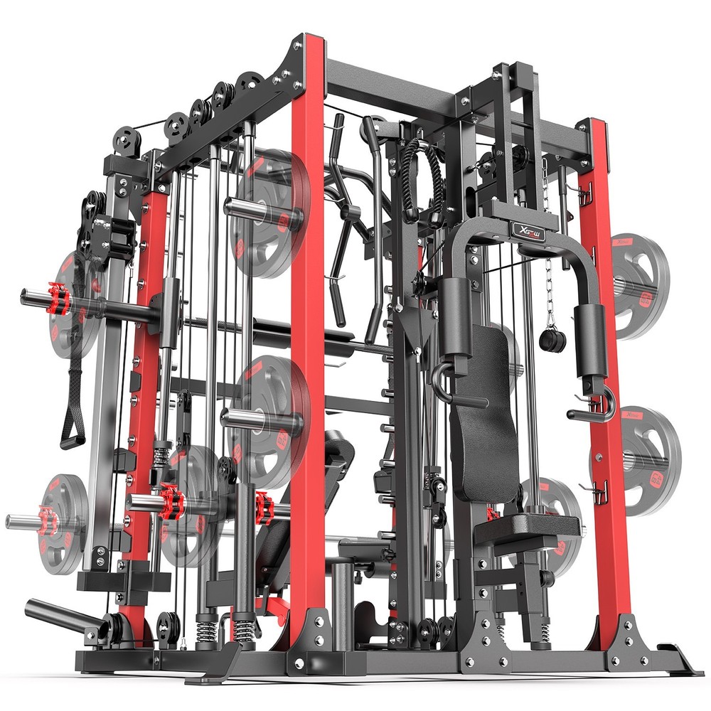 Smith Machine, Multi-Function Strength Training Cage, Suitable for Home Gyms