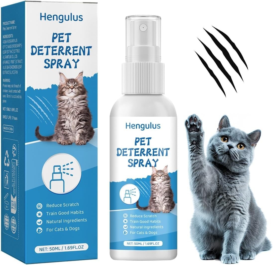 Cat Deterrent Spray, Natural Ingredients, Premium Cat Spray Deterrent for Cat