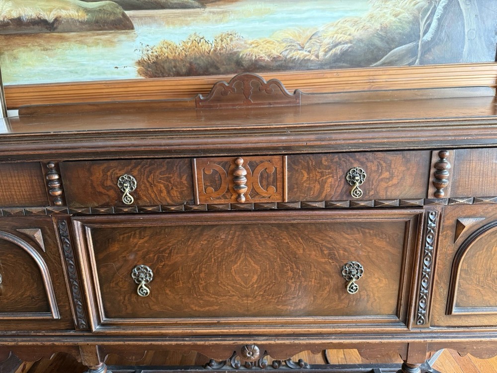 Antique Jacobean Sideboard Buffet