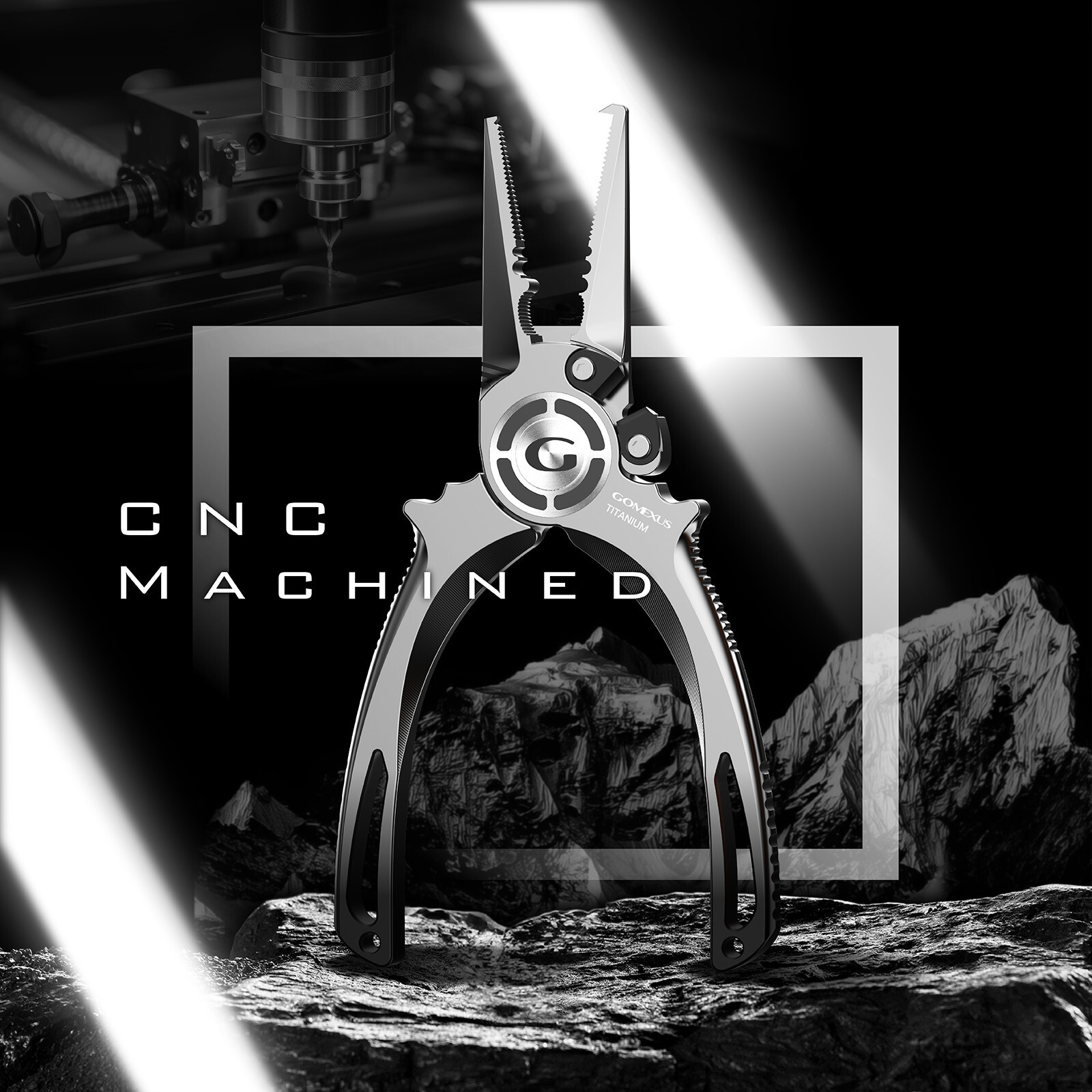 Gomexus Never Rust Titanium Fishing Plier 7'' Leather Sheath Lifetime Warranty