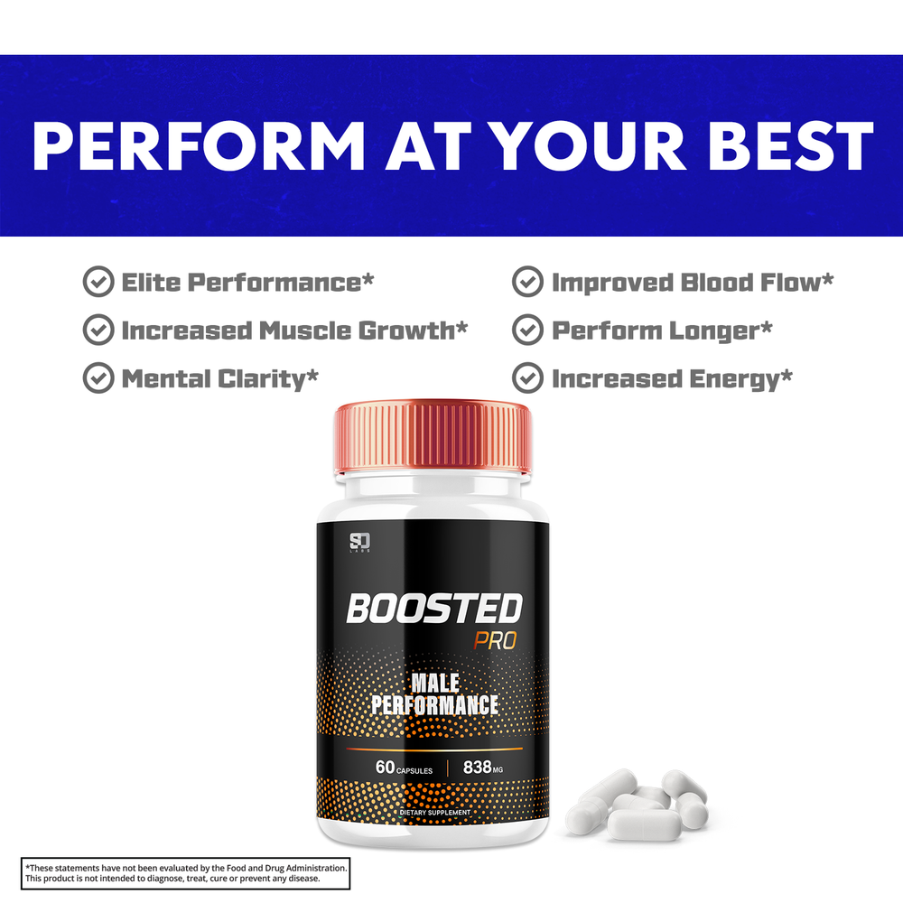 (2 Pack) Boosted Pro Male Performance Capsules, Boosted Pro Men (120 Capsules)
