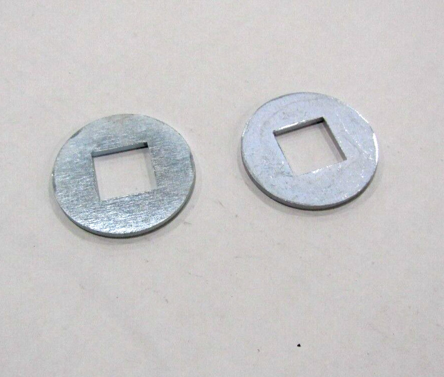 Disc harrow slack washers for 1-1/8" squared harrow axles, takes up slack