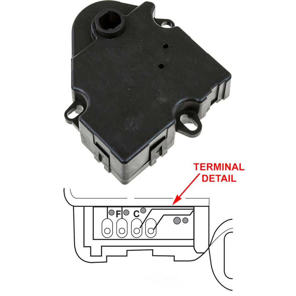HVAC Blend Door Actuator-Mode Door Actuator Global 1712075