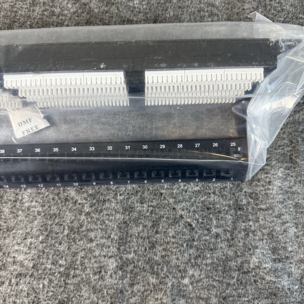 FGB 48 Port Patch Panel Cat 6A 1U Rackmount Ethernet Network New Open Box