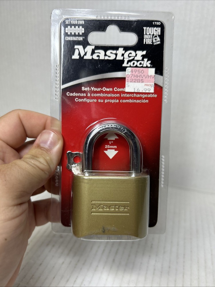 Master Lock Resettable Locking Combination Padlock 175D & Bonus Padlock