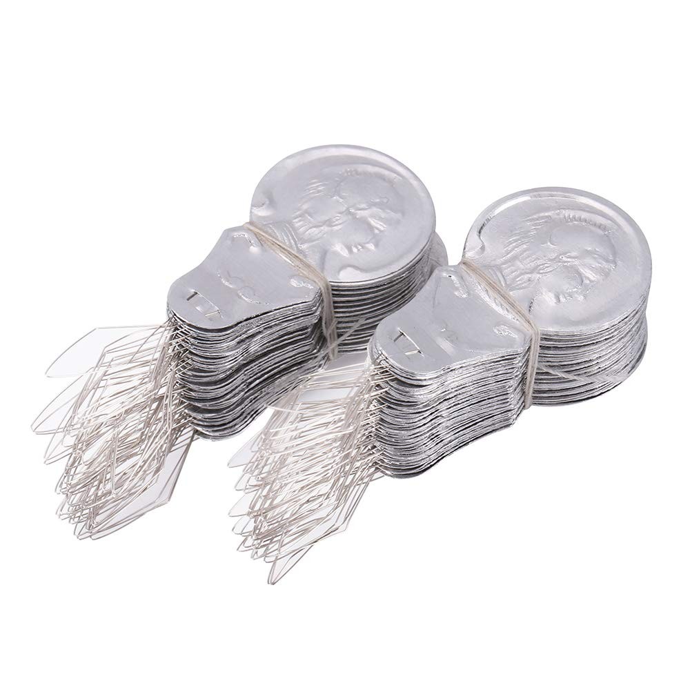 100 Pcs Silver Tone Wire Loop DIY Needle Threader Stitch Insertion Sewing Tool