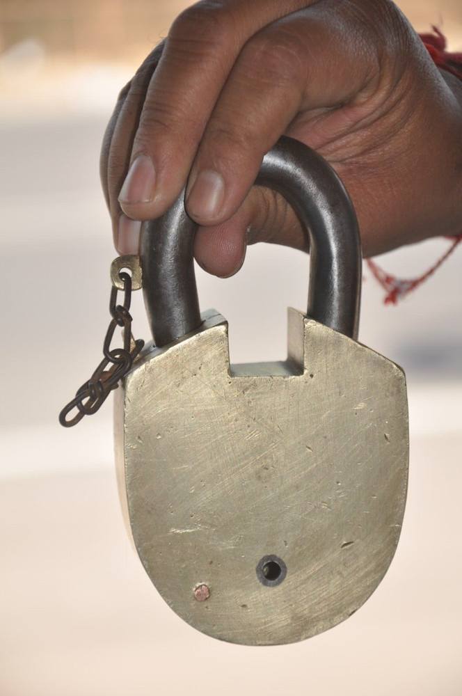 Vintage Solid Heavy 6 Lever TEJ Brand Handcrafted Solid Heavy Padlock