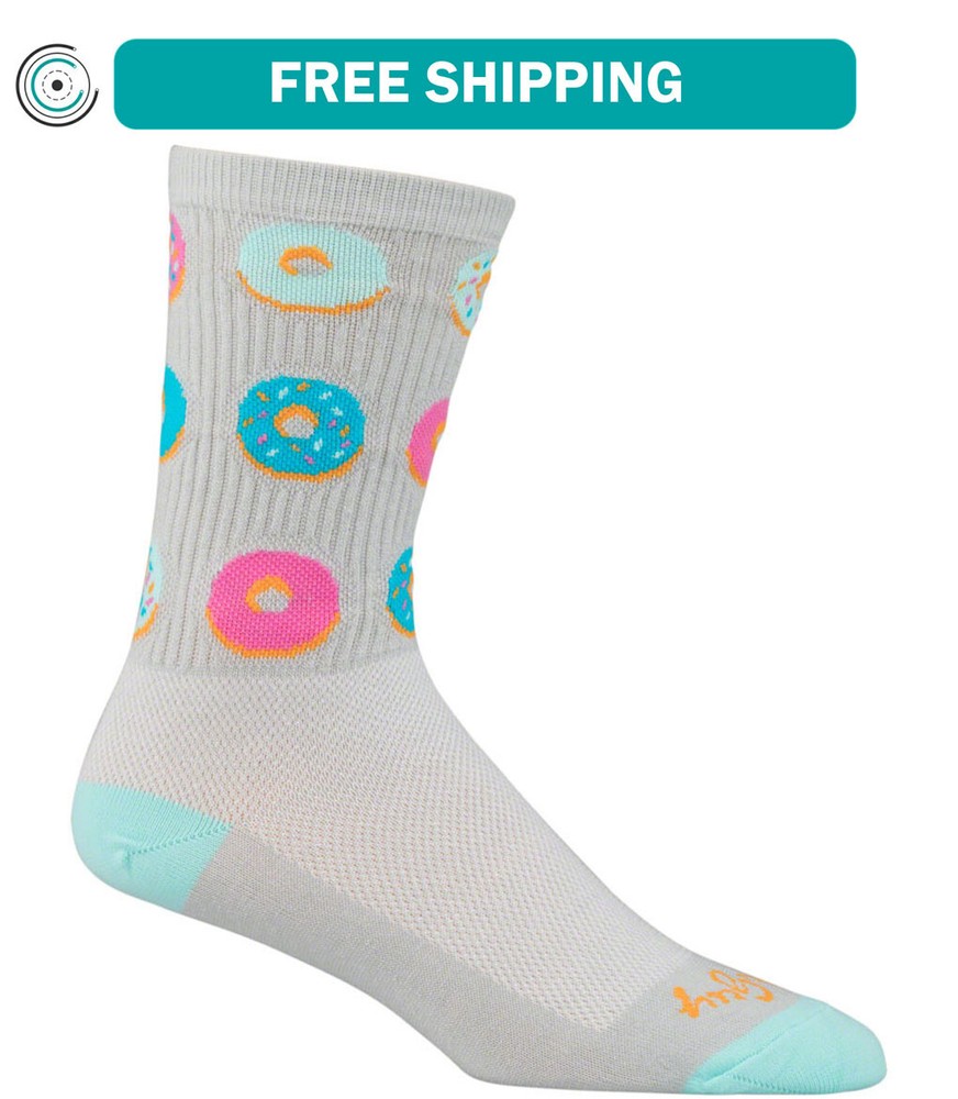SockGuy Crew Glazed Socks - 5 inch, Gray, Small/Medium