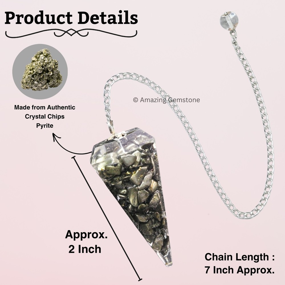 Pyrite Orgone Crystal Pendulums