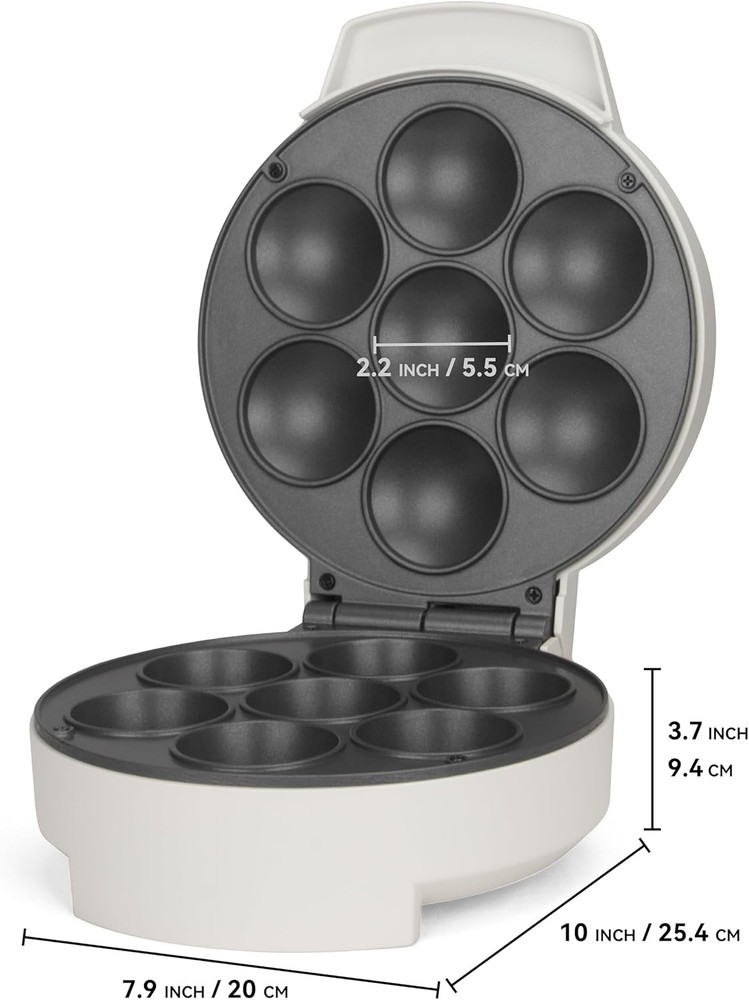 Mini Cupcake Maker Machine 7 Cup Non-Stick Muffin Baking Maker for Kids Compact