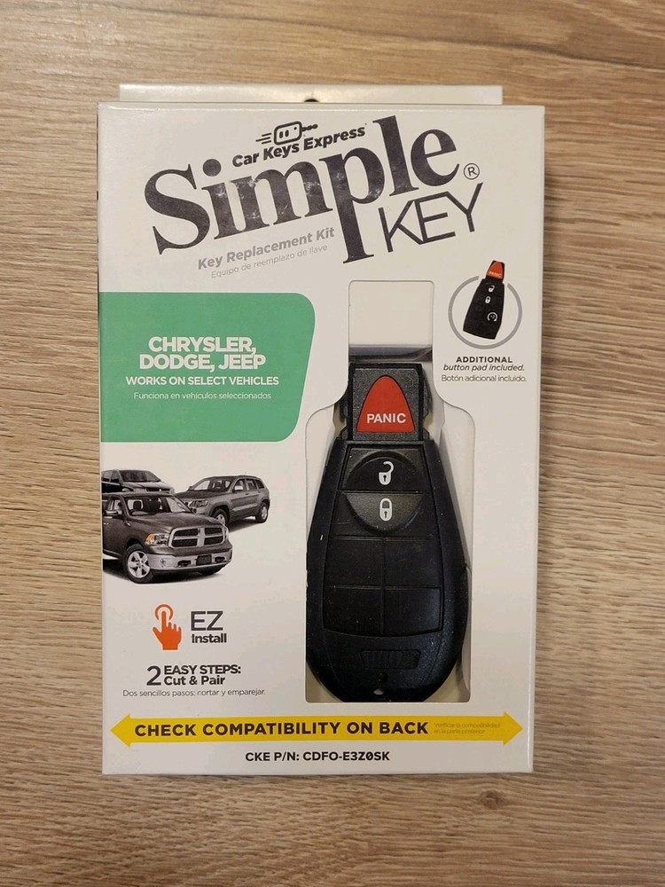 Simple Key, Key Fob and Key Programmer with Interchangeable 3 & 4 Button