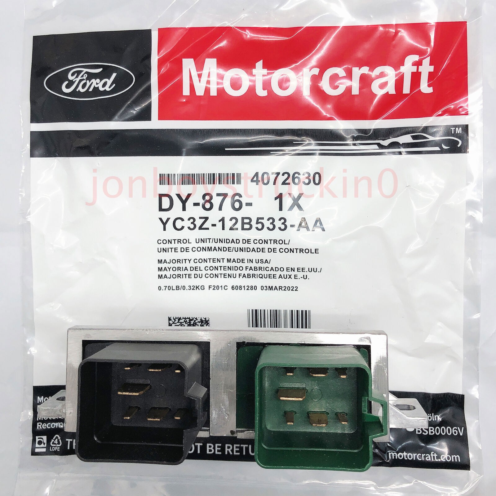 Motorcraft OEM DY876 Diesel Glow Plug Control Module Switch For Ford 6.0 6.4 7.3
