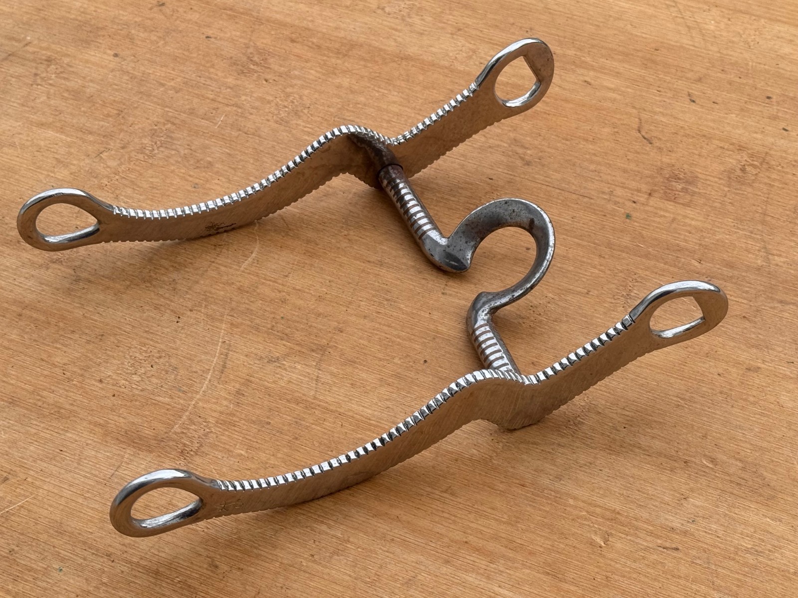 Vintage LES VOGT P408 Frog Port Western Show Horse Bit ~ 5"