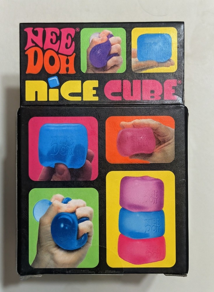 Needoh Nice Cube Purple Sensory Squeeze Toy with Super Solid Squish - 2.25" Cube