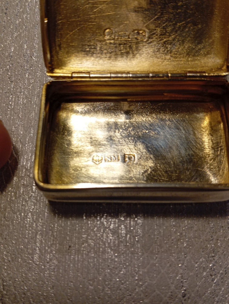 Solid Silver Snuff Box, Nathaniel Mills,18th Century George III. Full Hallmarks.