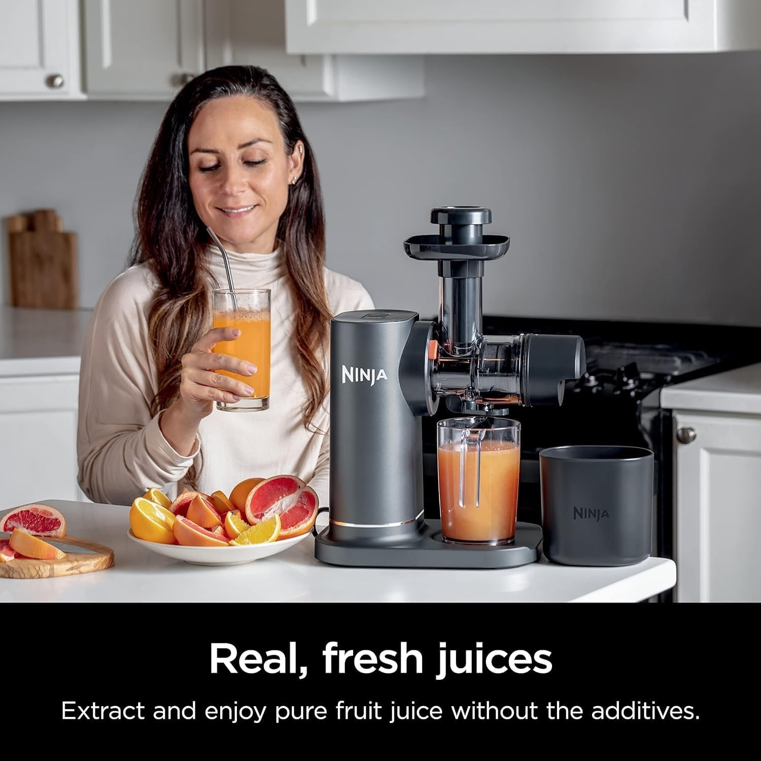 Ninja NeverClog Cold Press Juicer Powerful Slow Juicer W/ Total Pulp Control