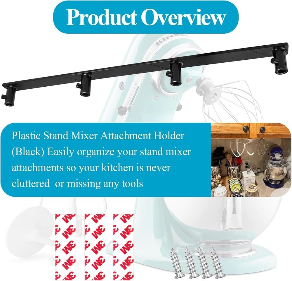 Plastic Stand Mixer Attachment Holder Compatible with Kitchenaid Mixer Accessori