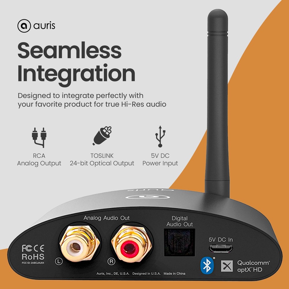 Blume HD Long Range Bluetooth 5.3 Music Receiver Hi-Fi Audio Black