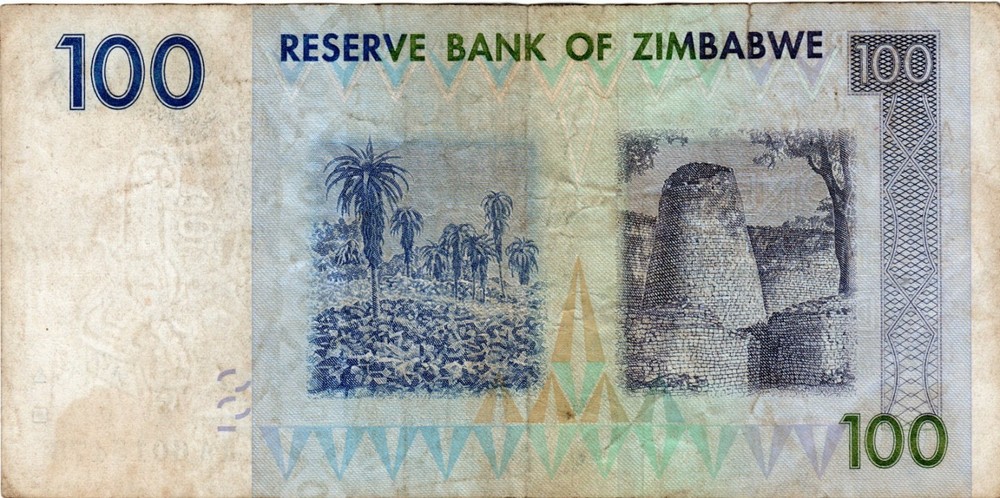 Banknote Zimbabwe P69 100 Dollars 2008
