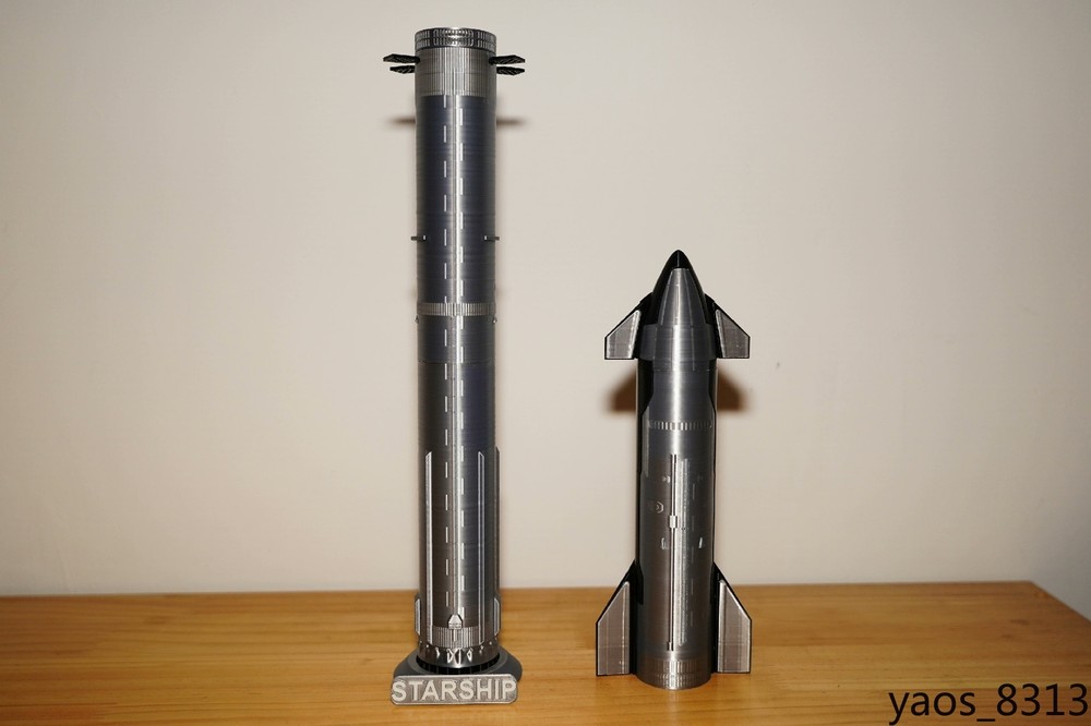 1:200 SpaceX Starship Super Heavy Propulsion Rocket Model