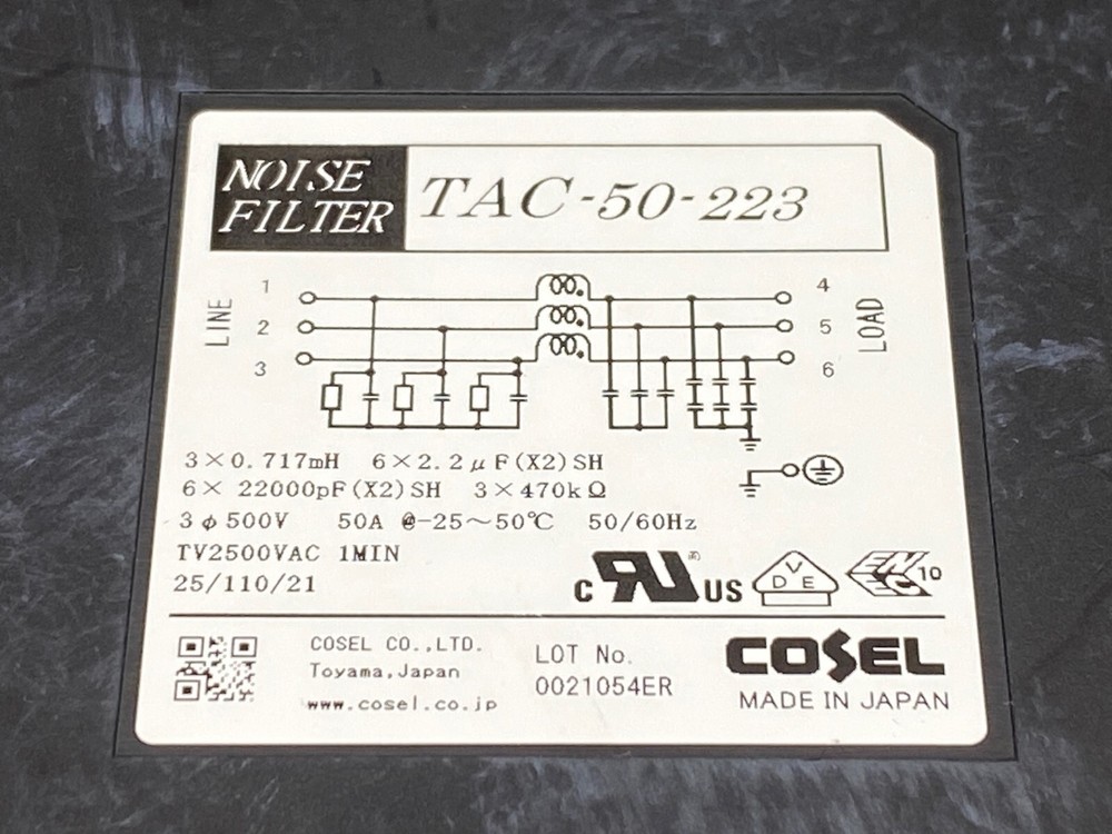 COSEL TAC-50-223 NOISE FILTER