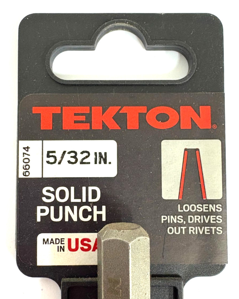 5/32" TEKTON 66074 SOLID PUNCH 5" LONG USA