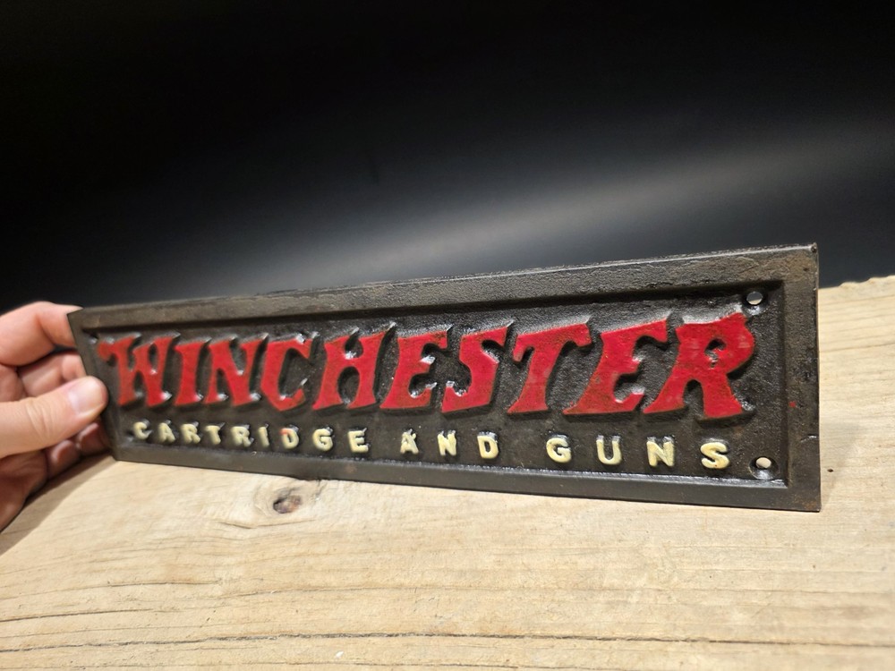 12" Cast Iron Winchester Plaque Sign