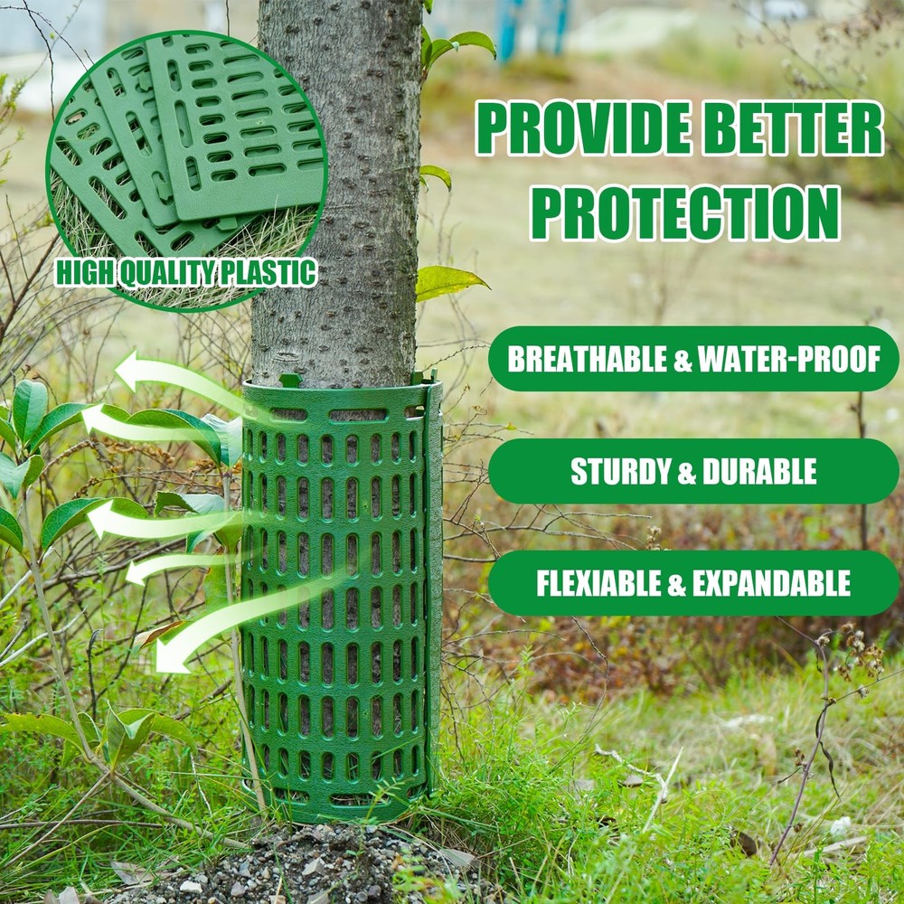 18pcs Tree Trunk Protector, Tree Guards Trunk Protector with Twist Ties, Resi...