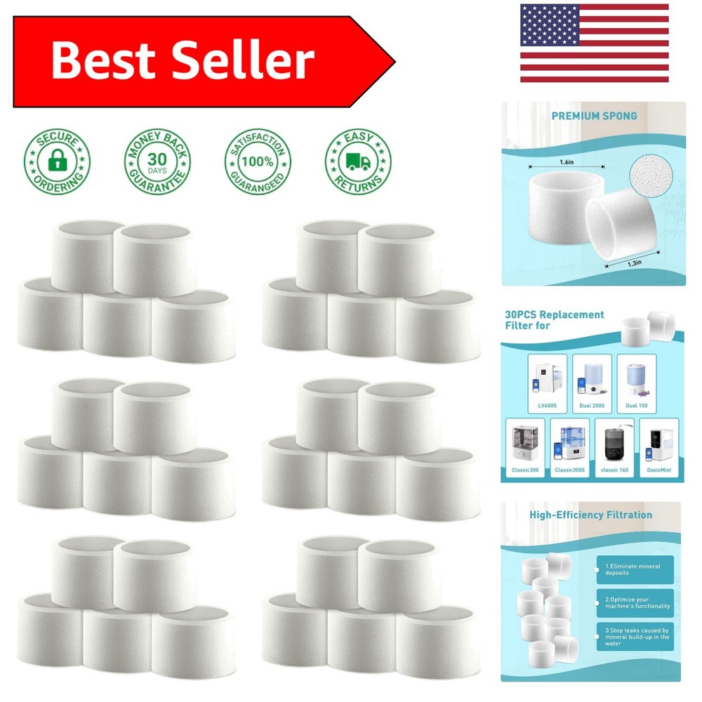 Cost-Effective 30-Pack LEVOIT Humidifier Filters - Eco-Friendly and Efficient