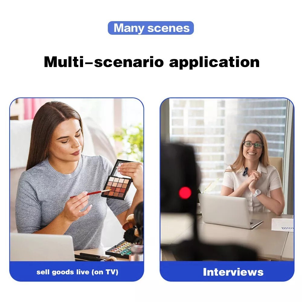 Lavalier Microphone Wireless Audio Video Recording Mini Mic For Android