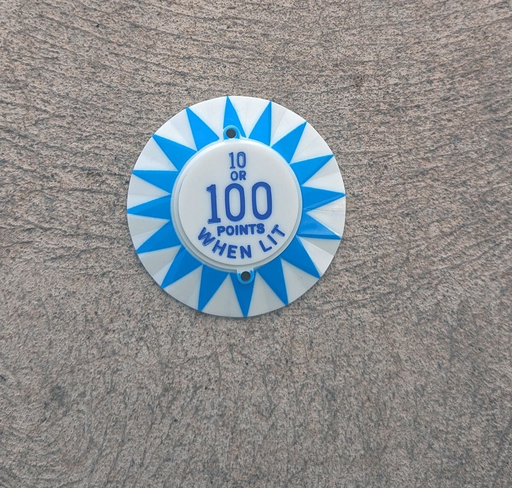 POP BUMPER CAP SUNBURST 10 or 100 Points When Lit B-B  3A-7187