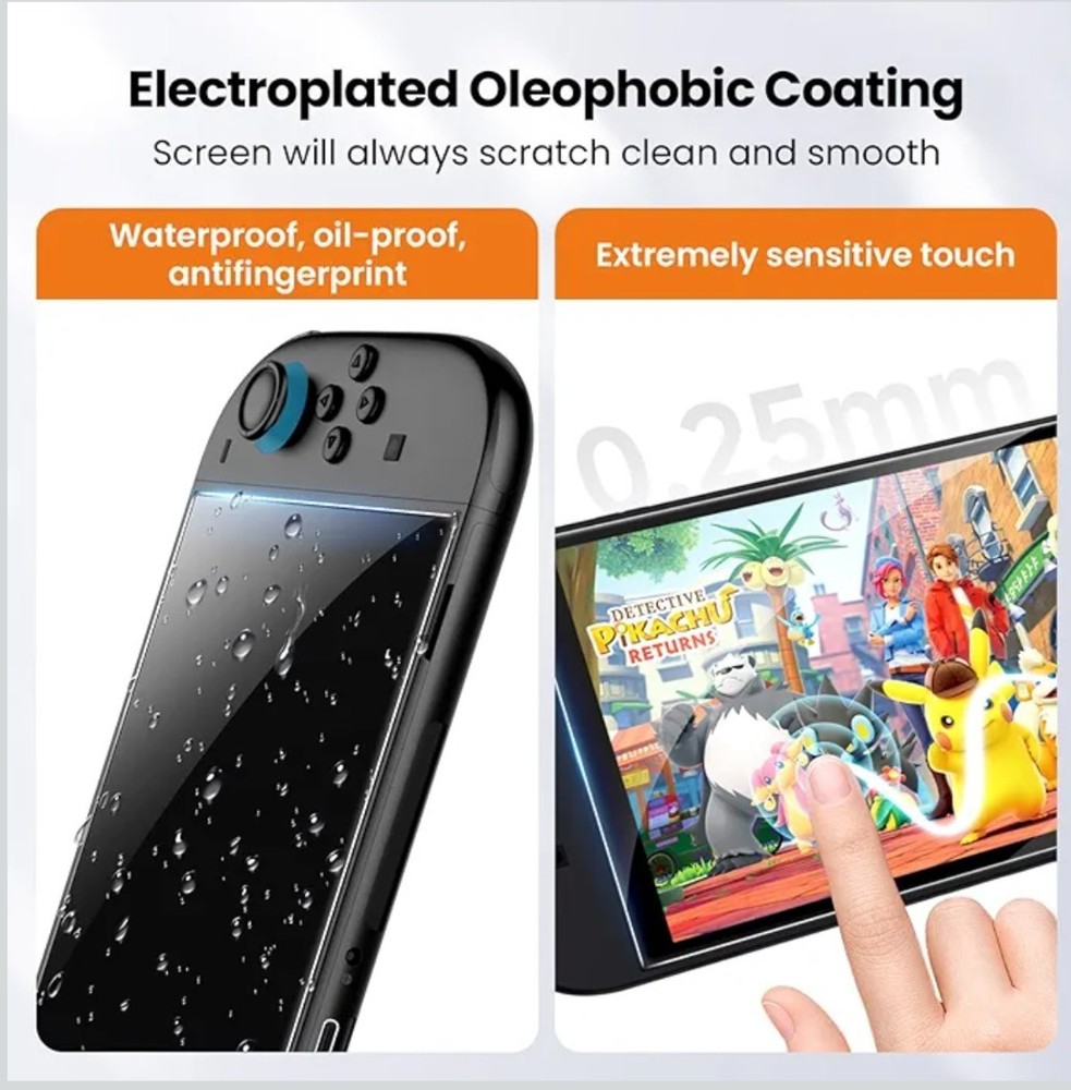 2-Pack Tempered Glass Screen Protector for Switch 2 (2025) 7.9” HD Clear