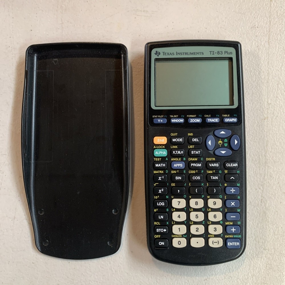 Texas Instruments TI-83 Plus Calculator with Cover - Tested & Working
