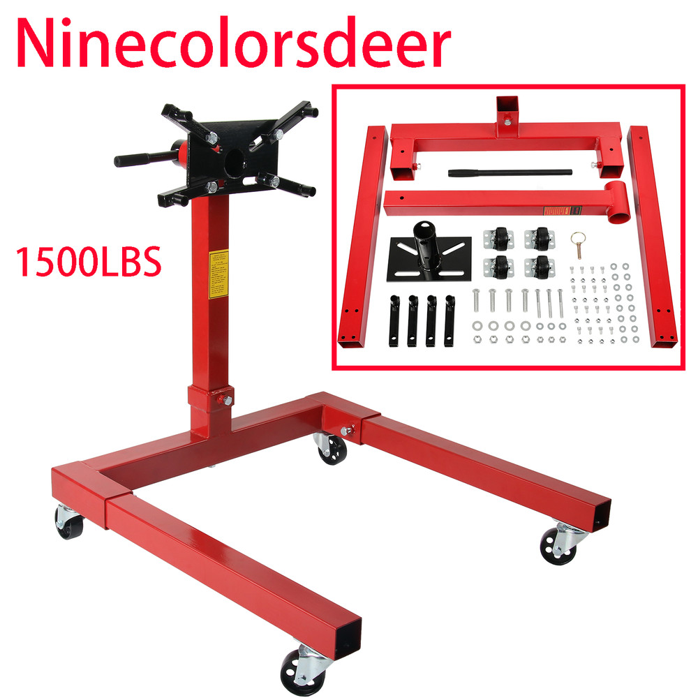 1500LBS Folding Engine Stand Vehicle Engine Block Stand 360 Degree Head