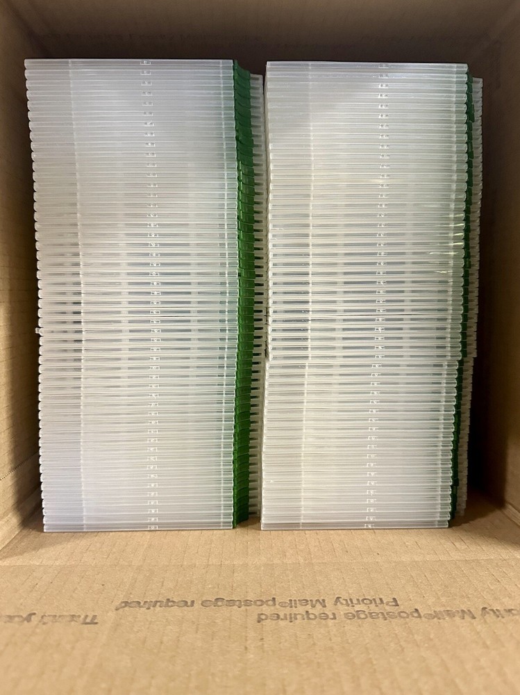 100 pk. E-Slimcase Ejector CD Cases or Sleeves ejector de Green Thin