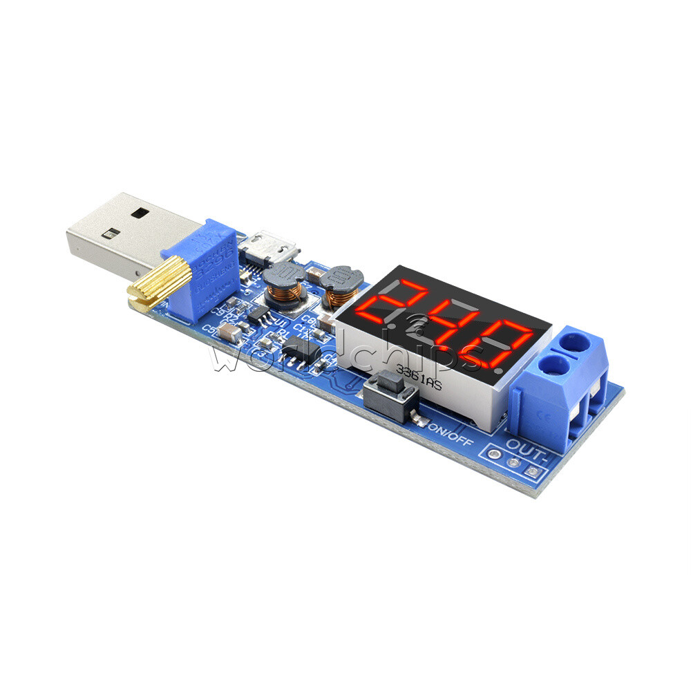 DC-DC 5V to 1.2V-24V USB Step Up Down Adjustable Converter Power Supply Module