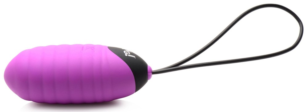 Multi-speed Ribbed Silicone Vibrating Egg with Remote Control Clit Massager