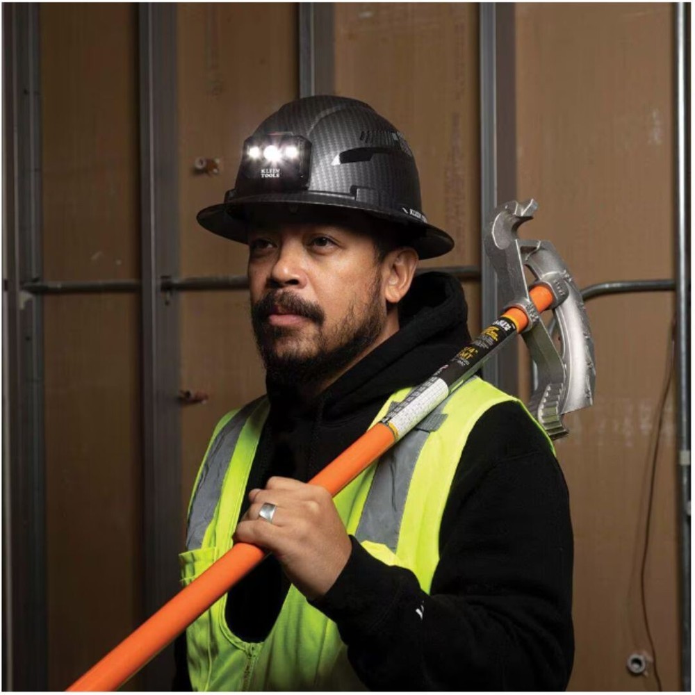 Klein Tools 60347 Hard Hat Premium KARBN™ Pattern Vented Full Brim Class C Lamp