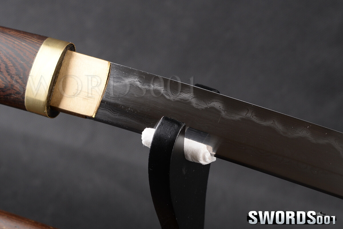 Rosewood Shirasaya Japanese Samurai Sword Katana Clay Tempered T10 Carbon Steel