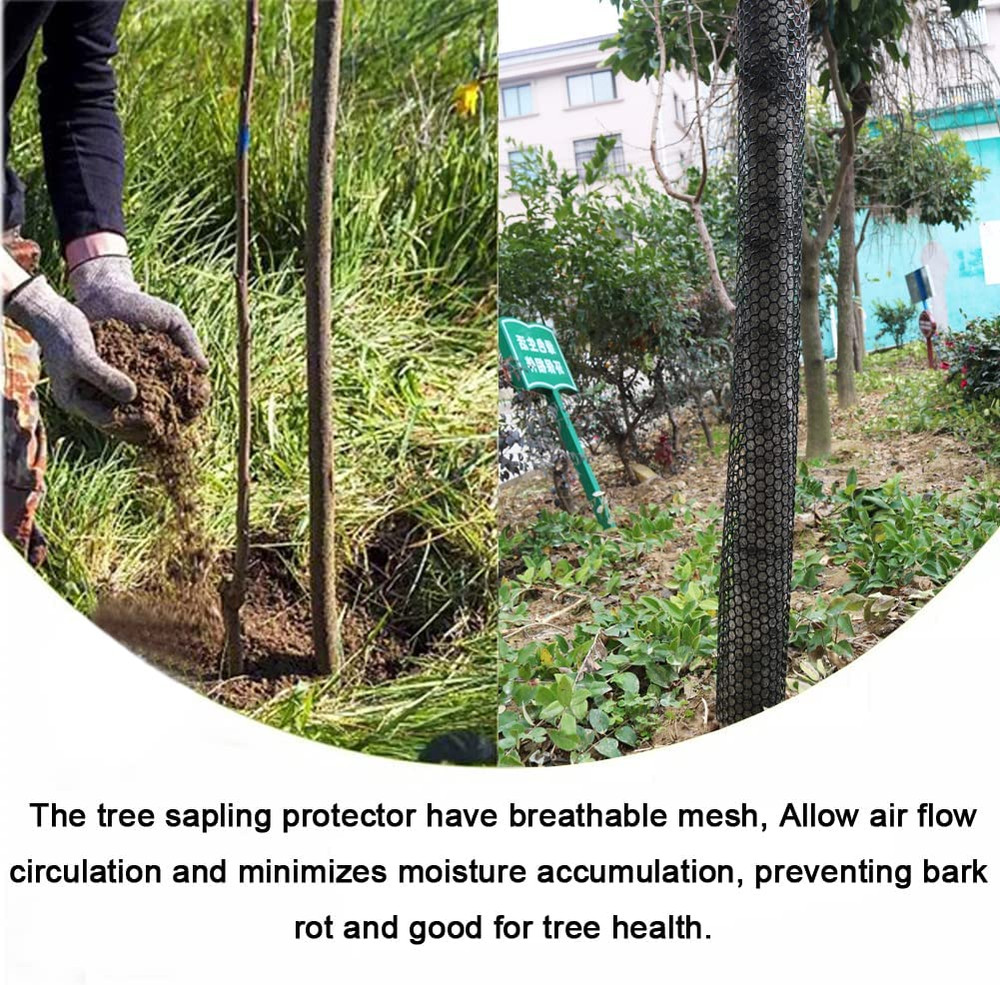 Mesh Tree Trunk Protectors 6 Pack 40 Inches Tree Bark Protector Guard with Zip
