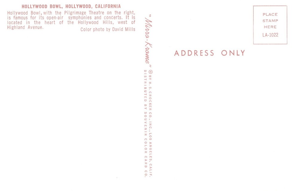 HOLLYWOOD BOWL, HOLLYWOOD, CA - PC6343